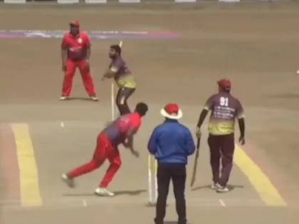 Bowler bowls bizarre wide, ball flies over boundary, Watch video | अजीबोगरीब! तेज गेंदबाज ने फेंकी हैरान करने वाली वाइड, गेंद चली गई बाउंड्री के बाहर, देखें वीडियो