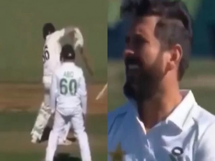 Yasir Shah yells in frustration after Henry Nicholls misses a cut shot video viral | NZ vs PAK: विकेट नहीं मिलने से परेशान पाक गेंदबाज का फूटा गुस्सा, कहा- आउट हो जाओ भूतनी के, वीडियो वायरल
