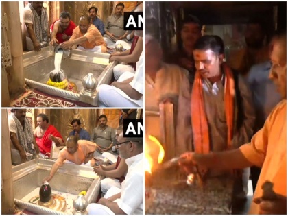 Varanasi CM Yogi worshiped at Kal Bhairav Vishwanath temple participated in morning aarti | वाराणसी पहुंचे सीएम योगी ने काशी विश्वनाथ मंदिर में की पूजा, काल भैरव की आरती करते वीडियो आया सामने