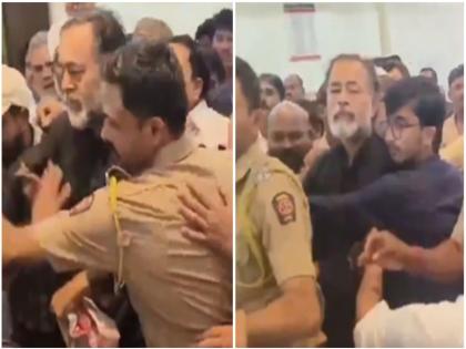 VIDEO: Yogendra Yadav was manhandled in Maharashtra, people threw chairs at him, police barely saved him | VIDEO: महाराष्ट्र में योगेंद्र यादव के साथ हुई धक्का-मुक्की, लोगों ने कुर्सियां उठाकर फेंकी, पुलिस ने बमुश्किल बचाया