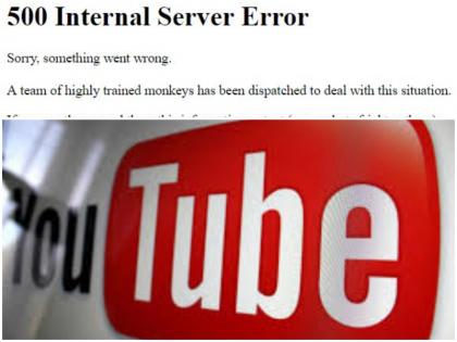 Youtube Down: some channels are not working, users see '500 Internal Server Error' | Youtube Down: यूजर्स को यूट्यूब चैनल में वीडियो की बजाए दिख रहा है 'Server Error'