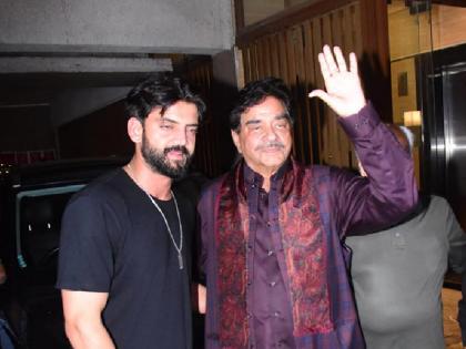 Watch Shatrughan Sinha and son-in-law Zaheer Iqbal seen together for the first time in Mumbai Sonakshi Sinha Wedding Festivities start | Watch: पहली बार साथ नजर आए ससुर-दामाद, मुंबई में जहीर इकबाल से मिले शत्रुघ्न सिन्हा; लगाया गले
