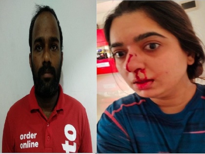 zomato delivery boy arrested in bengaluru allegedly he attacked a woman while delivering food | मॉडल की नाक पर घूँसा मारने का आरोपी जोमैटो डिलीवरी ब्वॉय गिरफ्तार, जोमैटो ने मॉडल से माँगी माफी