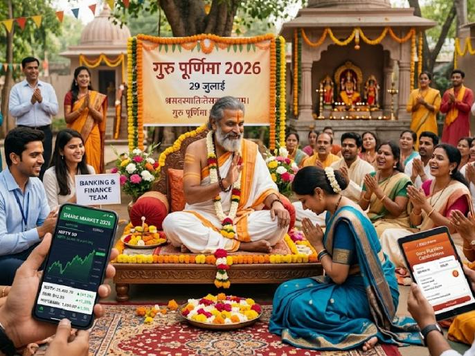 गुरु पूर्णिमा पर बैंक और शेयर बाजार खुले रहेंगे