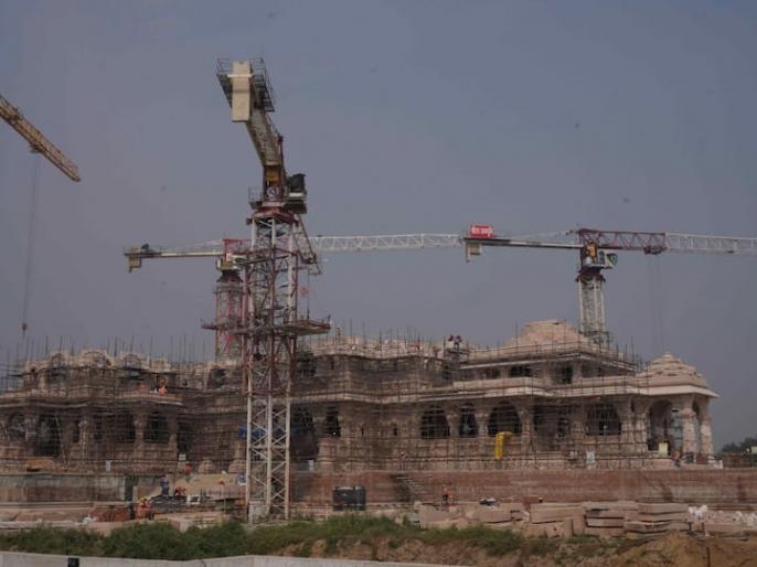 Ram Mandir Construction Site In Ayodhya Latest Photos Of Ram Mandir's ...