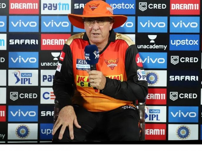 IPL 2021 Sunrisers Hyderabad coach Trevor Bellis it was right to call Hurthal Patel's PhulToss up to his waist | IPL 2021: सनराइजर्स हैदराबाद के कोच ट्रेवर बेलिस ने कहा, हर्षल पटेल की कमर तक आती फुलटॉस को नोबॉल करार देना सही IPL 2021 Sunrisers Hyderabad coach Trevor Bellis it was right to call Hurthal Patel's PhulToss up to his waist | IPL 2021: सनराइजर्स हैदराबाद के कोच ट्रेवर बेलिस ने कहा, हर्षल पटेल की कमर तक आती फुलटॉस को नोबॉल करार देना सही
